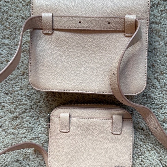 AWAY The Two-Way Crossbody Belt Bag in Pink Leather with Dust Bag - Picture 3 of 10